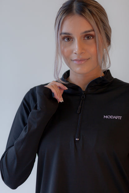 Modest Half-Zip - Black